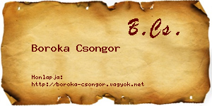 Boroka Csongor névjegykártya